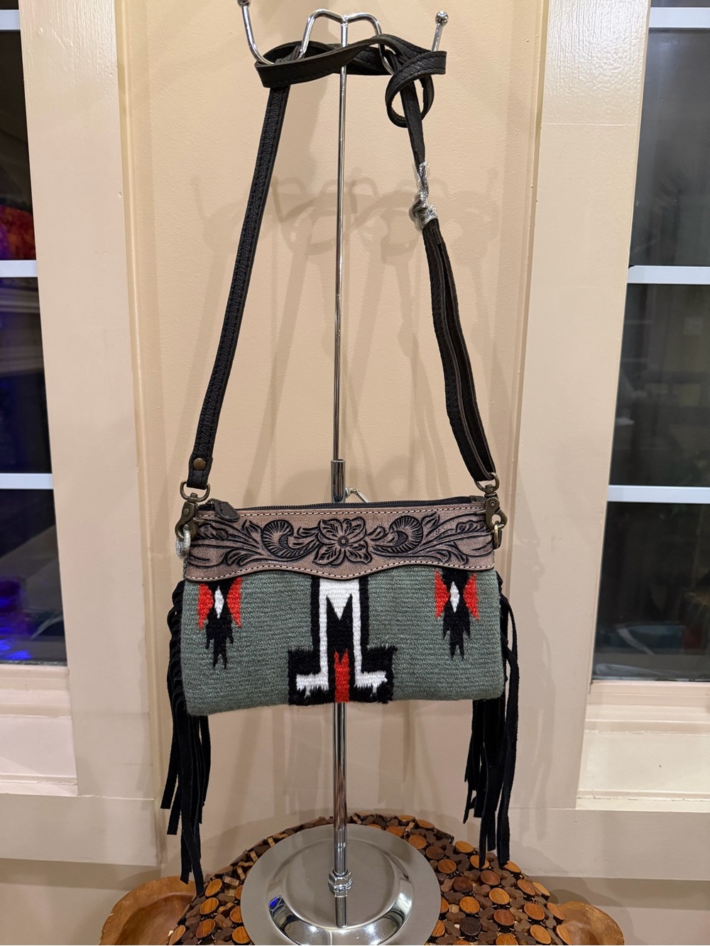 Western Boutique Saddle Blanket Handbag Southwestern Crossbody Bag Clutch Boho